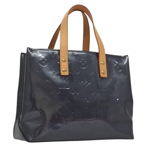 LOUIS VUITTON Monogram Vernis Reade PM Hand Bag Indigo - Picture 1 of 16